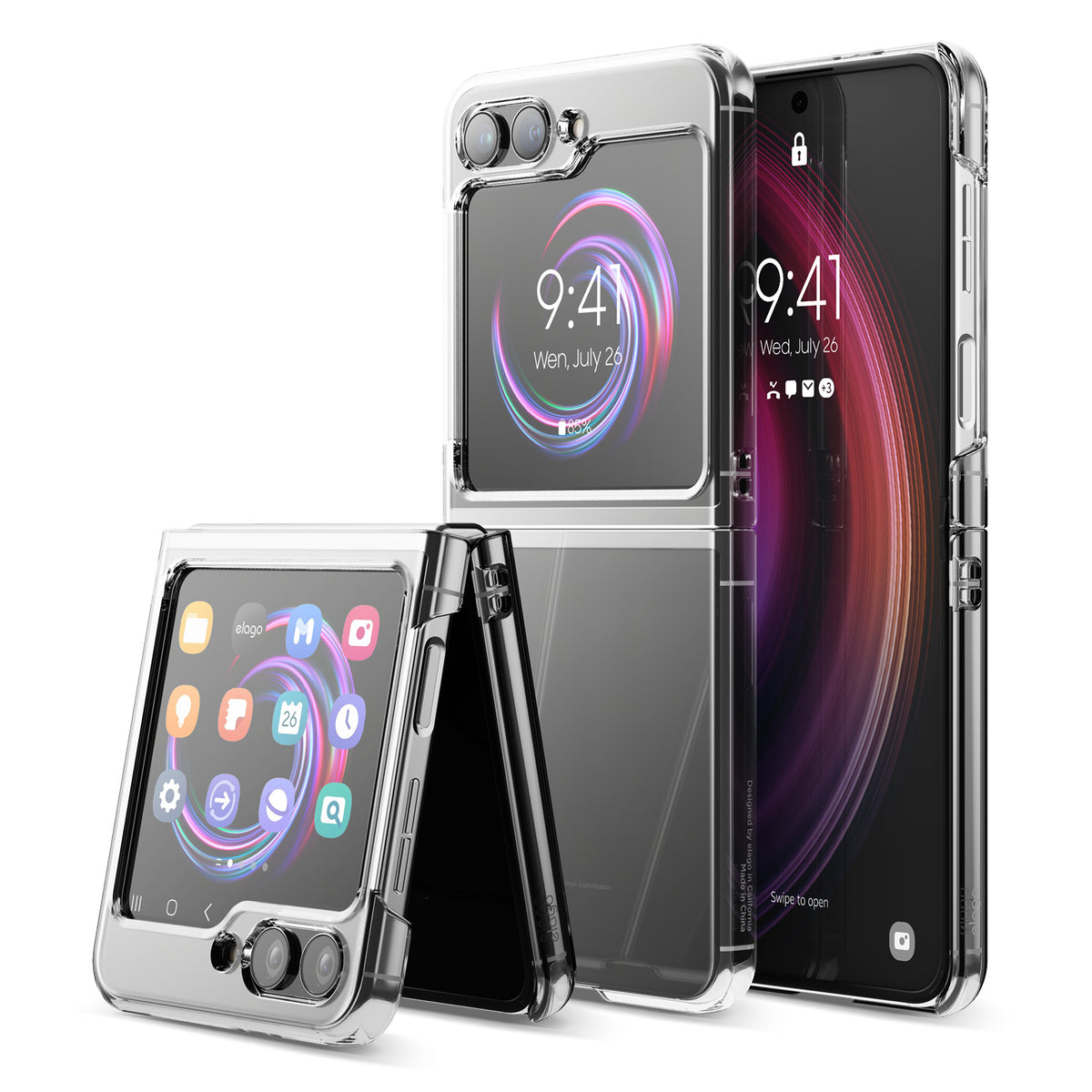 Samsung Galaxy Z Flip 5 case transparent TECH-PROTECT FLEXAIR