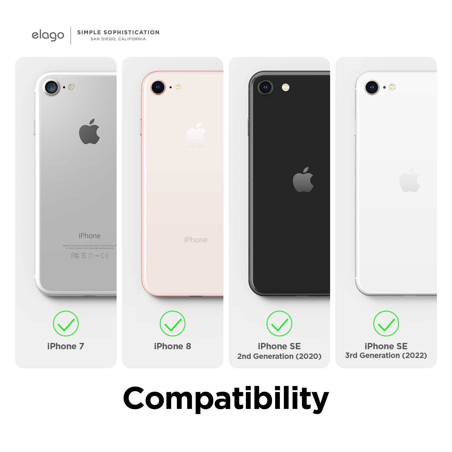 elago Funda iPhone SE 3 (2022), iPhone SE 2 (2020), Compatible con