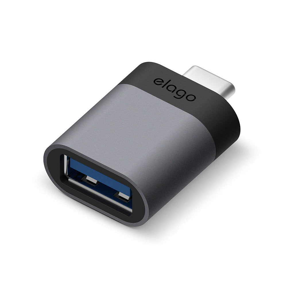 Mini Aluminum USB-C to USB 3.0 Female Mini Adapter - Dark Grey [2 Set]