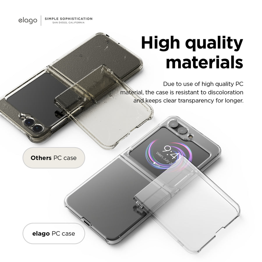 Clarity Collection Hybrid Case for Samsung Galaxy Z Flip 5 - Clear - HD  Accessory