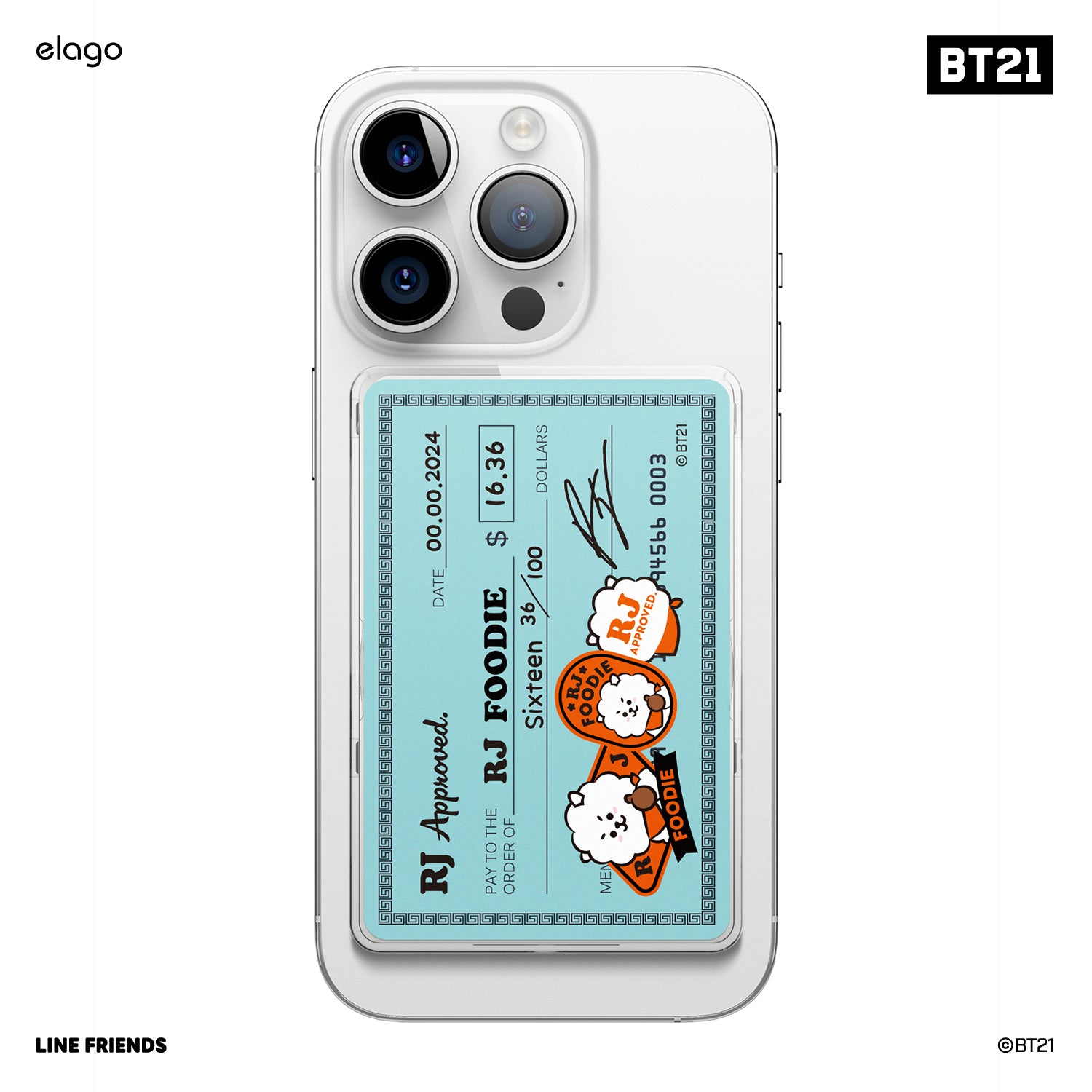 BT21  | elago RJ FOODIE MagSafe Card Pocket [2 Styles]