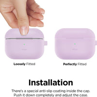 elago Silicone Case Compatible with Apple AirPods Pro 2nd Generation Case  Cover (2022), Protective Case with Keychain, Front LED Visible, Supports  Wireless Charging (Lavender) : : Electronics