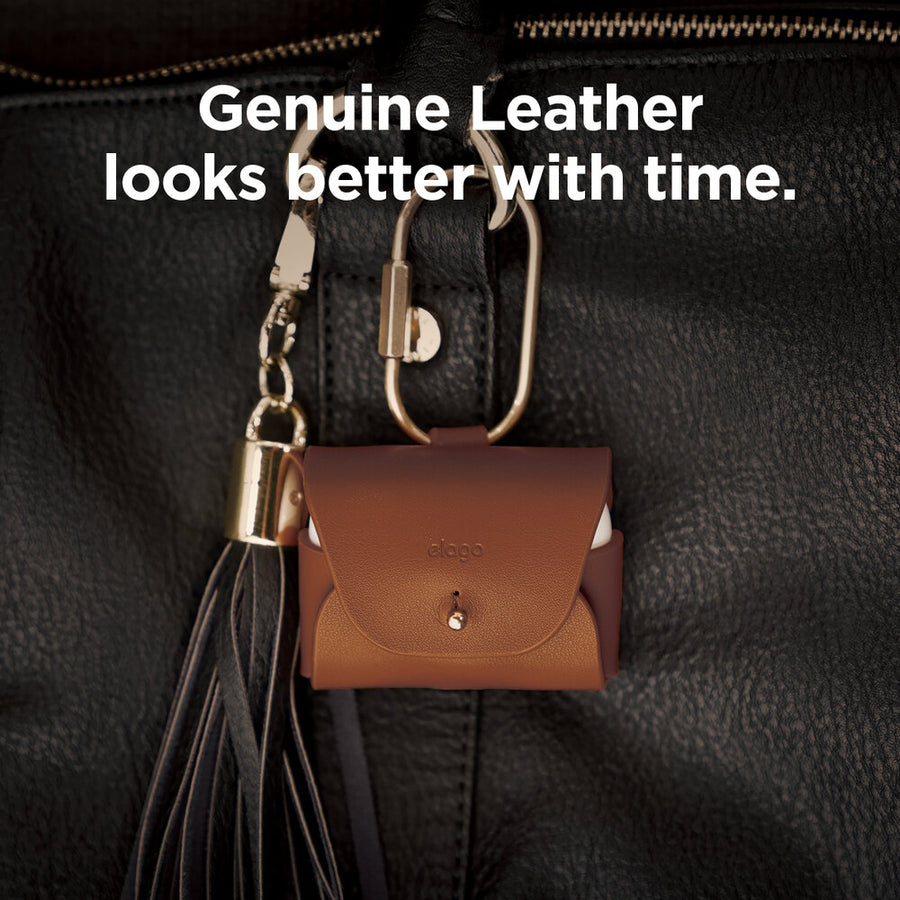 Airpods 3 Louis Vuitton Logo Leather Case - Black in Pakistan