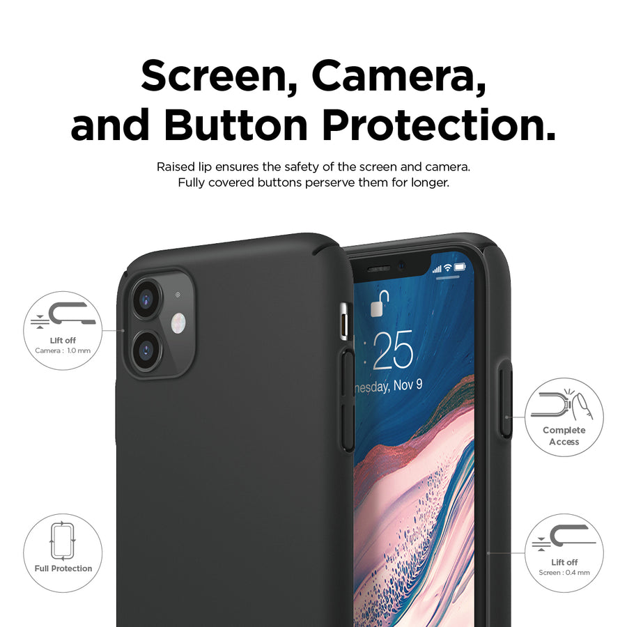  Apple iPhone 11 Pro Black Silicone Case - Slim Fit