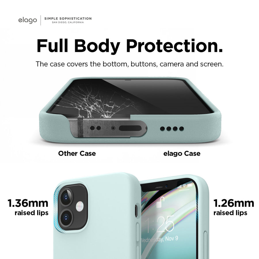 elago Liquid Silicone Case Compatible For iPhone 12 Case and Compatible For  iPhone 12 Pro Case - Full Body Protection (Screen & Camera Protection)