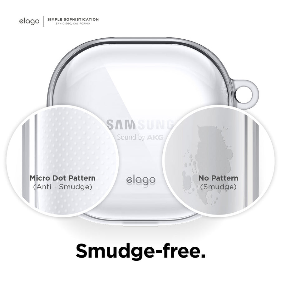  elago Clear Case Compatible with Samsung Galaxy Buds FE Case  (2023) / Galaxy Buds 2 Pro Case (2022) / Galaxy Buds 2 Case (2021) / Galaxy  Buds Pro Case (2021) / Galaxy Buds Live Case (2020) (Clear) : Electronics