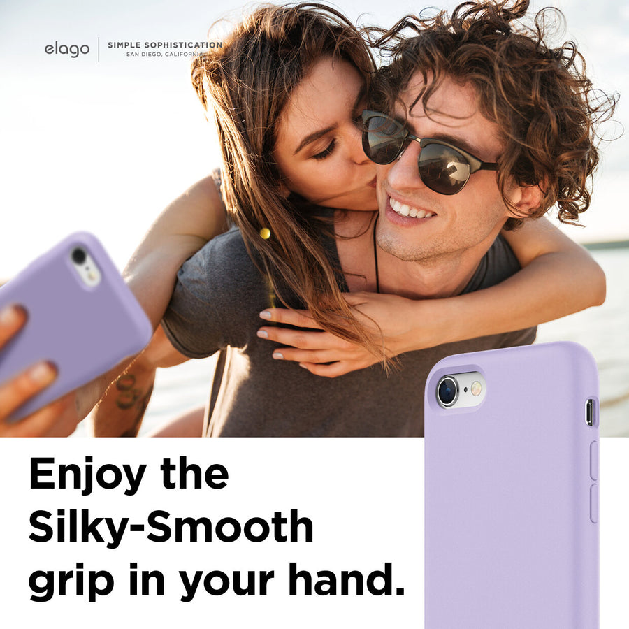 elago Liquid Silicone Case Designed for iPhone SE 3 (2022) / SE 2020 &  Designed for iPhone 8 & iPhone 7, Full Body Protection with Shockproof 3  Layer